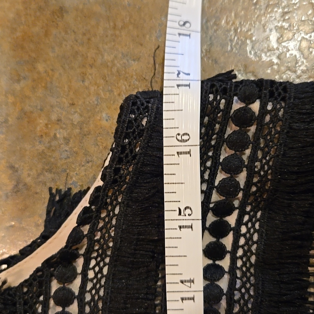 EUC Wms J. Crew Black Fringe Dress Size 2 - Picture 6 of 8